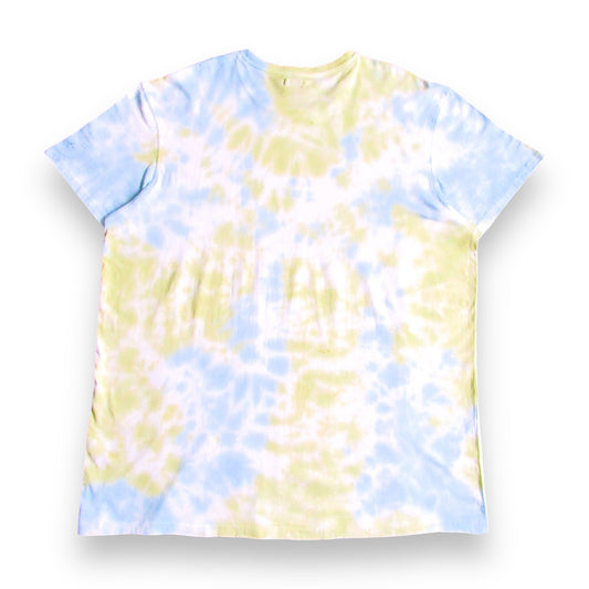 Matcha Green & Sky Blue Crumple Tie Dye T Shirt