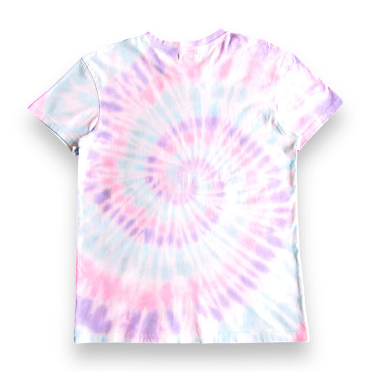 Sky Blue, Purple, Aqua & Pink Spiral Tie Dye T Shirt