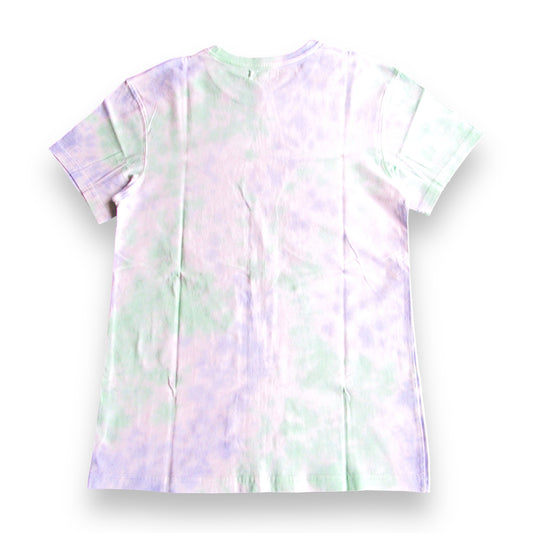 Grass Green & Purple Crumple Tie Dye T Shirt