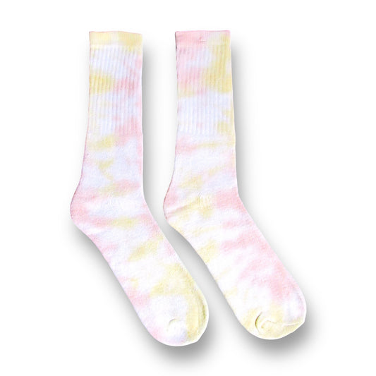Orange & Yellow Crumple Tie Dye Socks