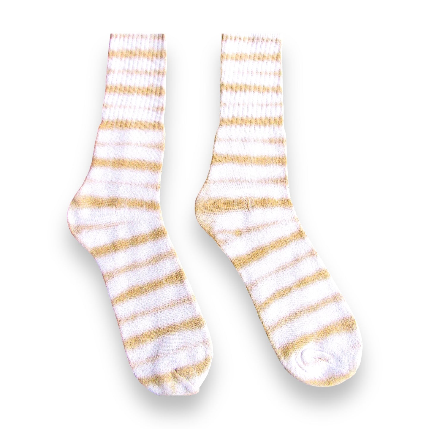 Brown Striped Tie Dye Socks