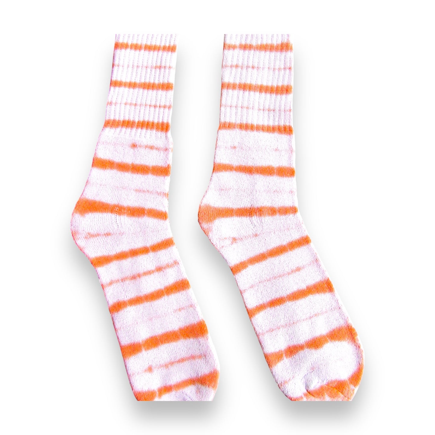 Orange Striped Tie Dye Socks