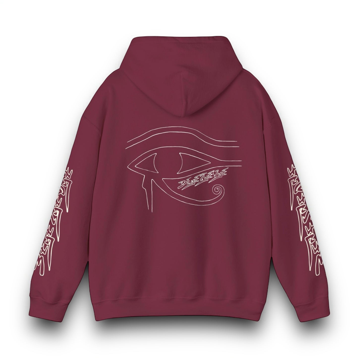 Men's 3ETD Wht Outline Logo Print Hoodie