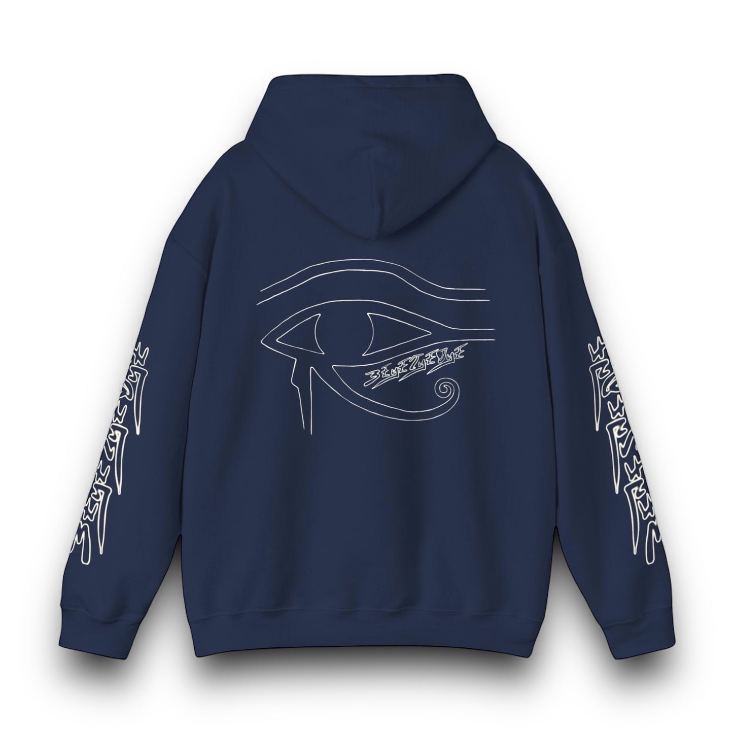 Men's 3ETD Wht Outline Logo Print Hoodie