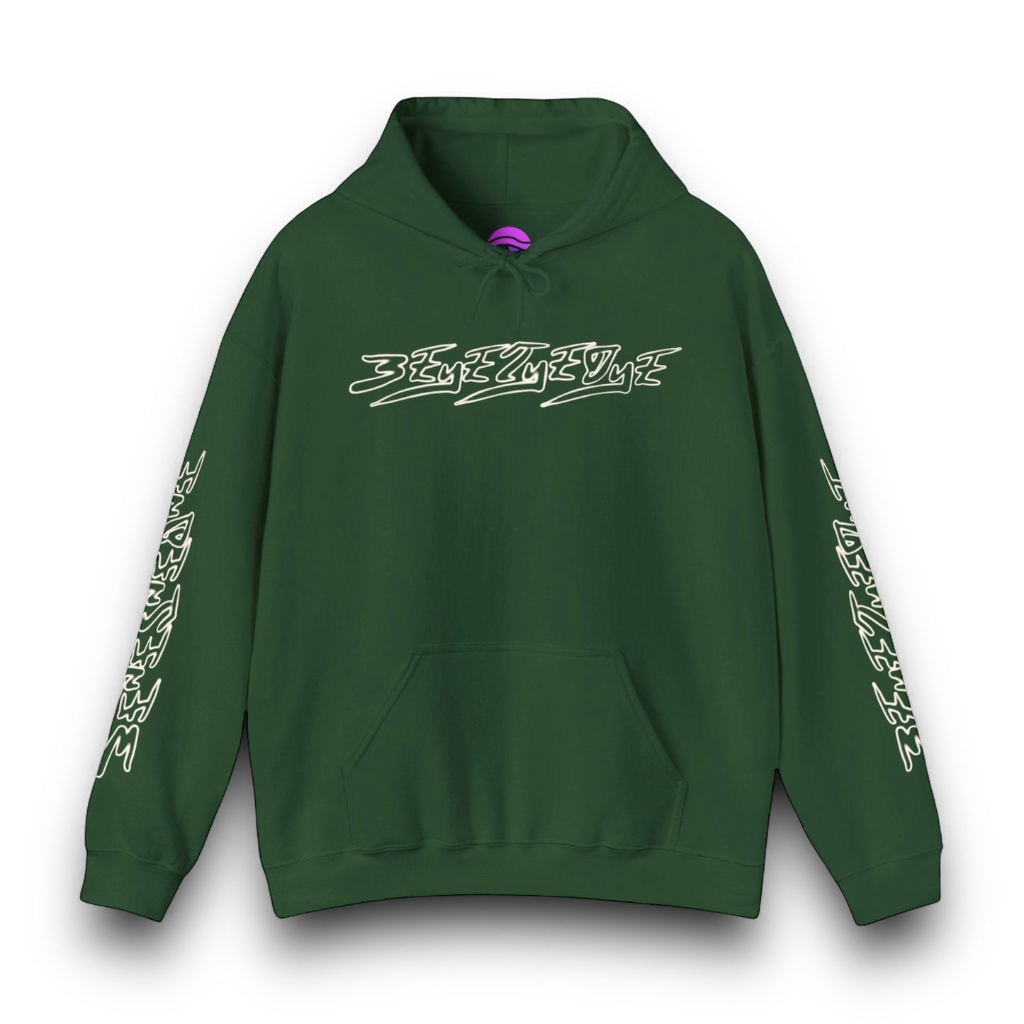 Men's 3ETD Wht Outline Logo Print Hoodie