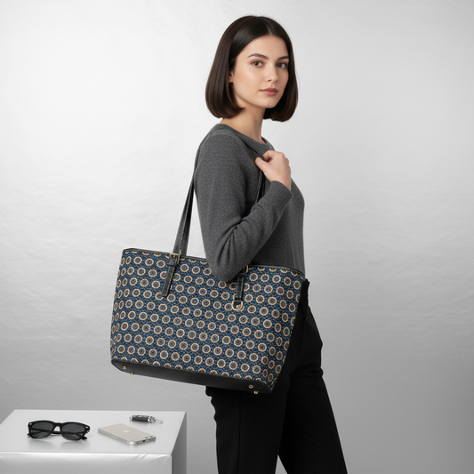 BLKSUN Cymatic Shoulder Bag - Silver Backdrop