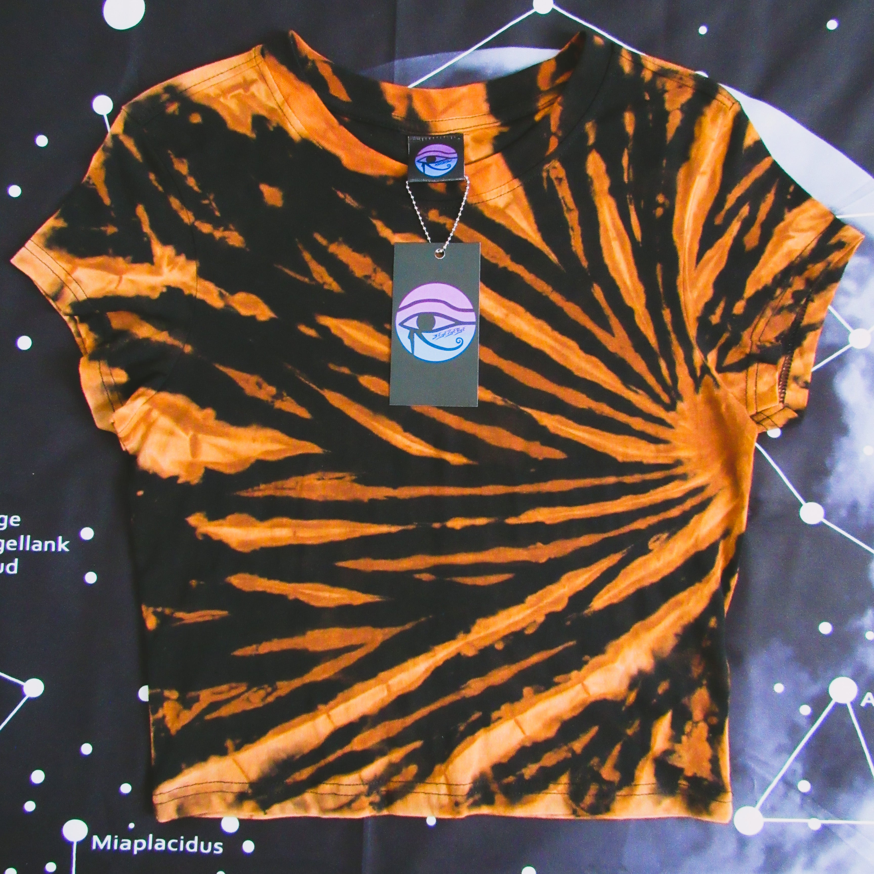 Orange/Black Tiger Stripe Tie-Dye T-Shirt