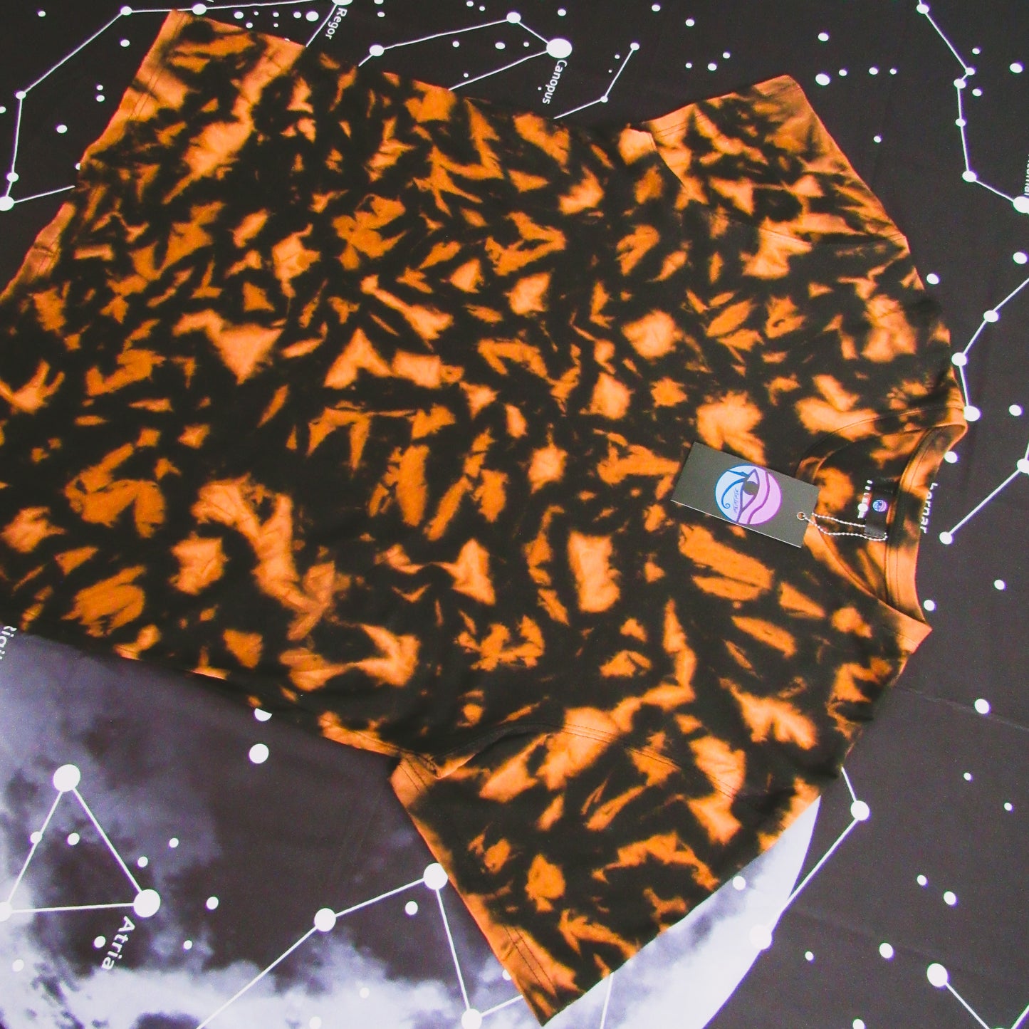 Crumple Bleach Tie Dye T Shirt