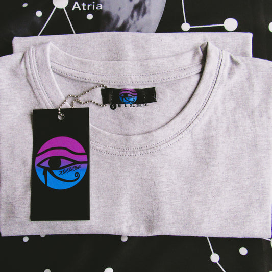 Plain Grey T Shirt With A Sewed On Patch