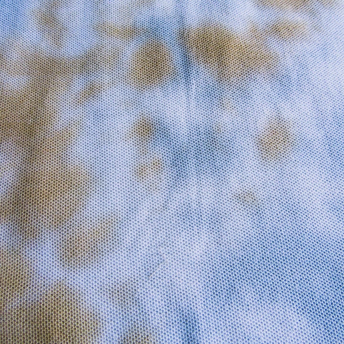 Brown & Grey Crumple Tie Dye Polo Shirt