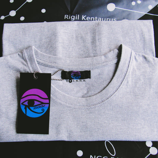 Plain Grey T Shirt With A Sewed On Patch