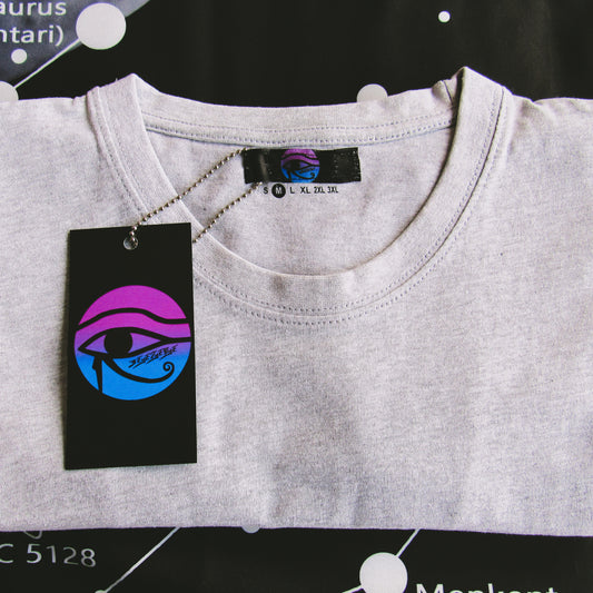 Plain Grey T Shirt With A Sewed On Patch