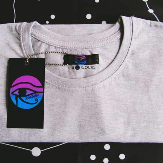 Plain Grey T Shirt With A Sewed On Patch