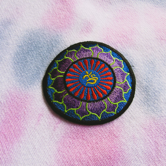 Cobalt Blue & Misty Rose Sunburst Tie Dye Sweatshirt