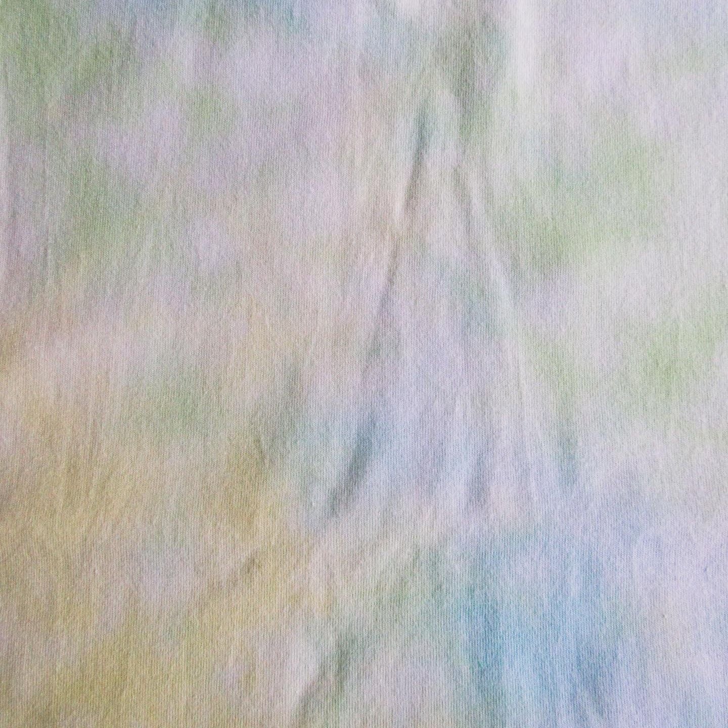 Yellow, Aqua & Chartreuse Crumple Tie Dye T Shirt