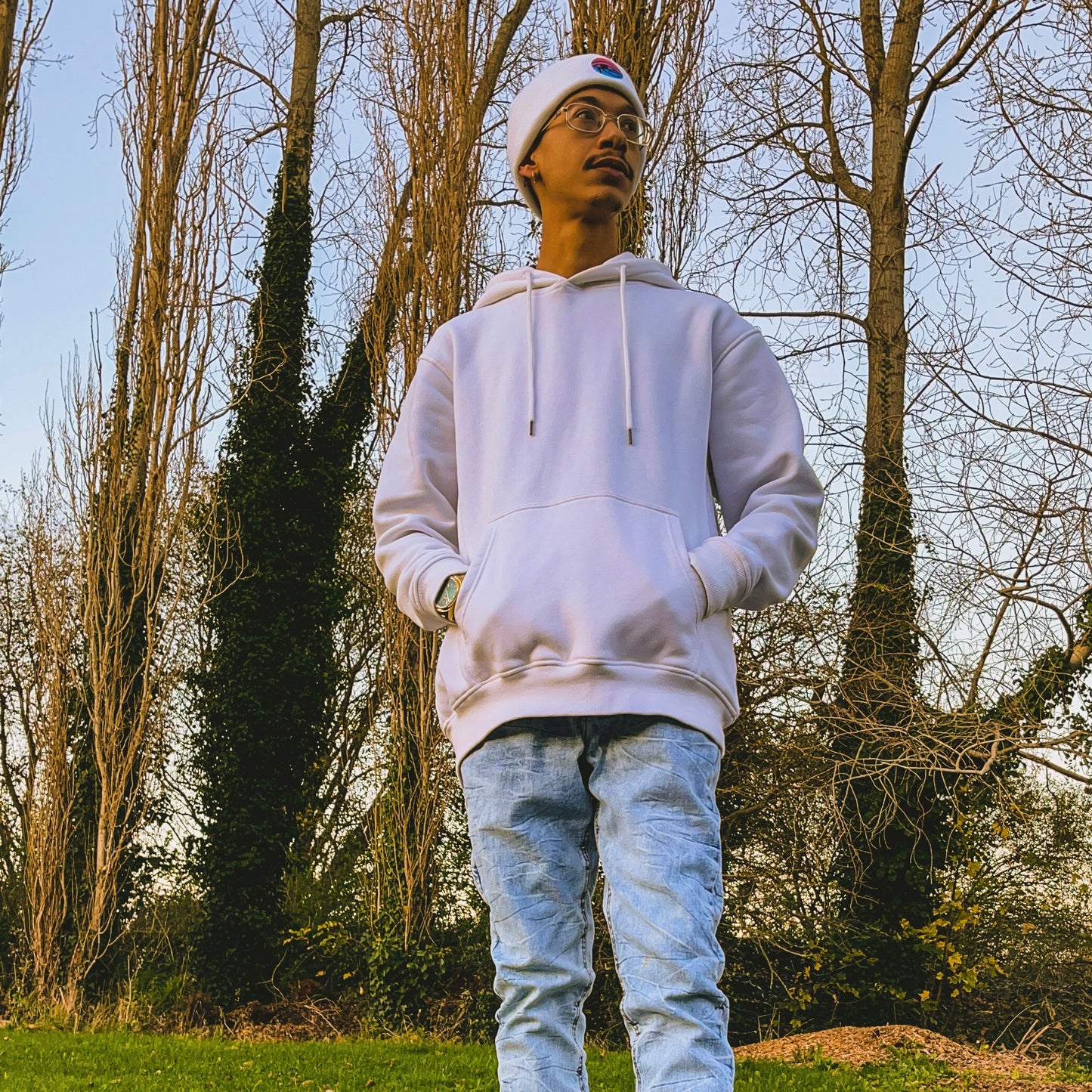 3EyeTyeDye Pullover Hoodie (White)