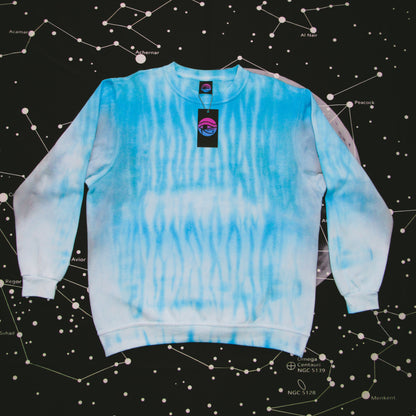 Aquamarine & Grey Shibori Tie Dye Sweatshirt