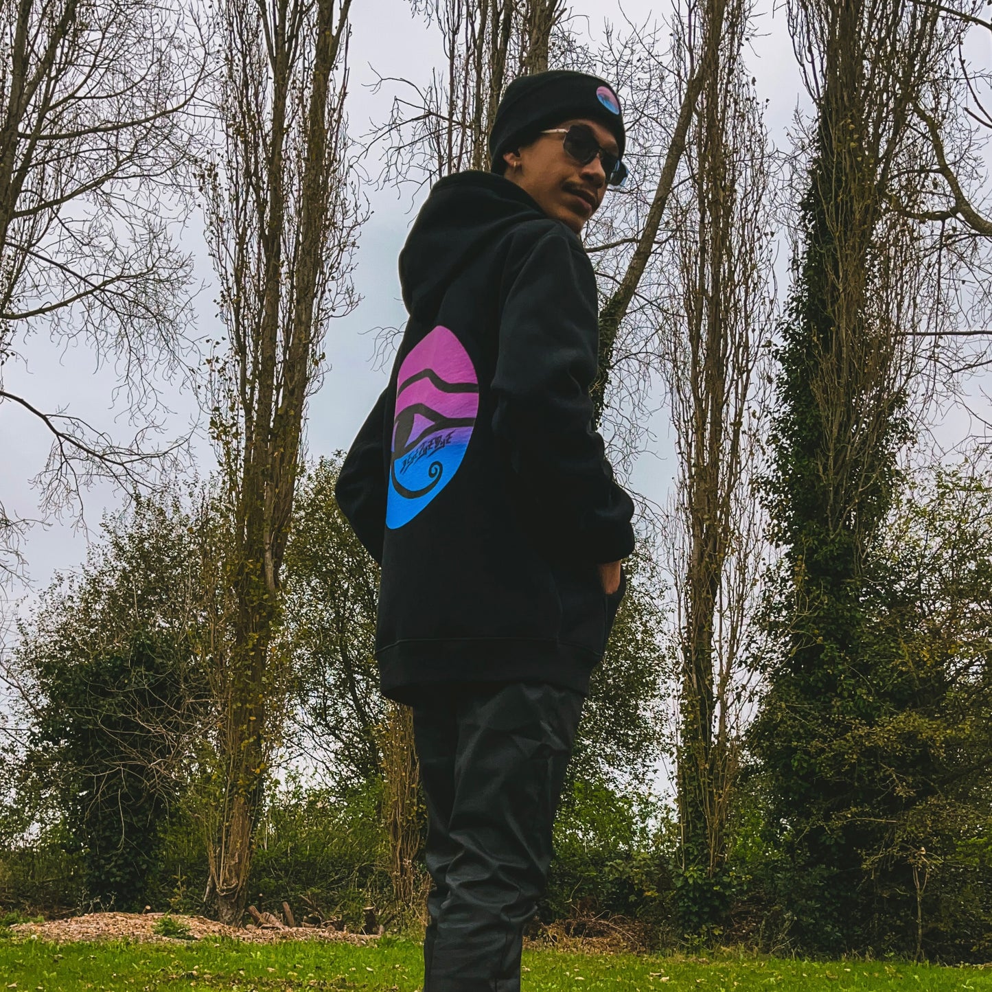 3EyeTyeDye Pullover Hoodie (Black)