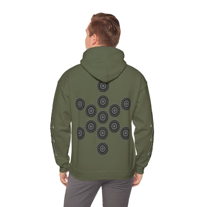 Men's 3ETD Noir "TRIBAL" Cymatic Print Hoodie