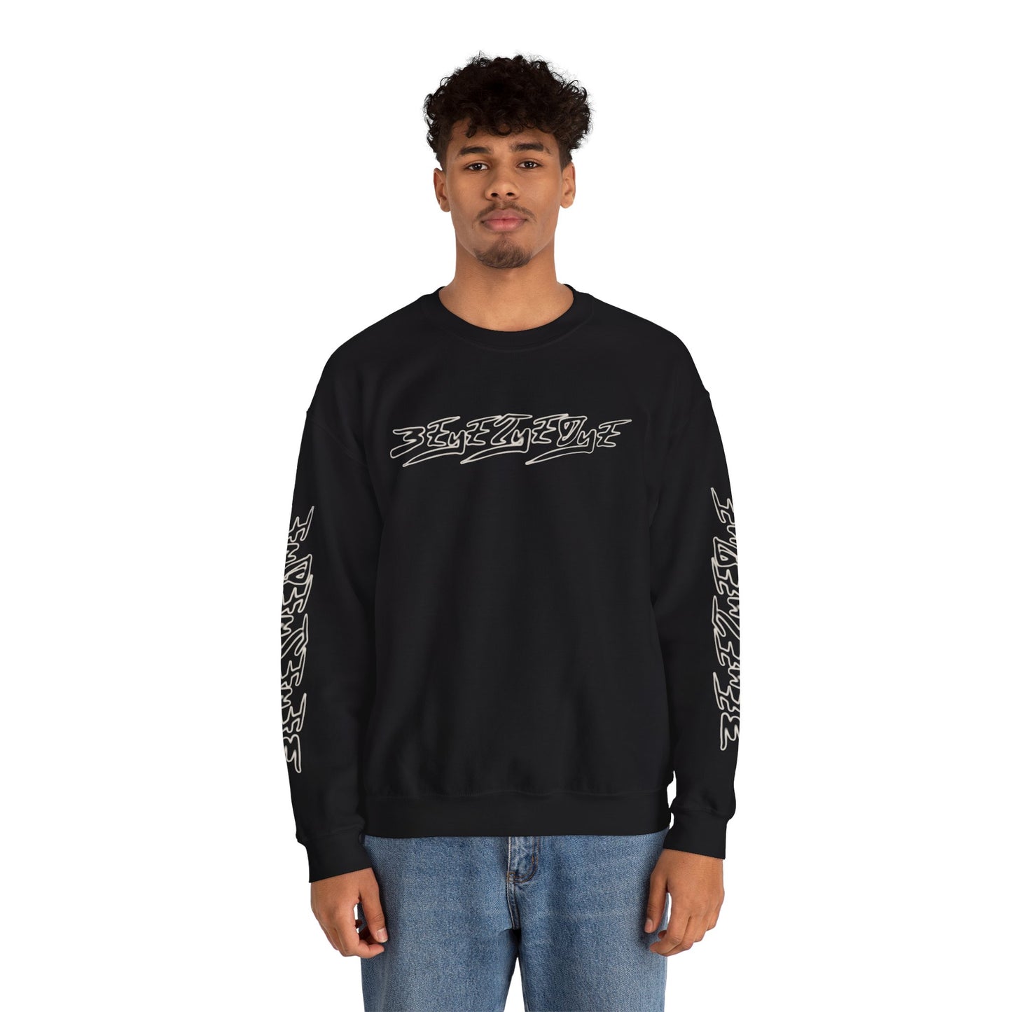 Men's 3ETD Wht Cymatic Print Crewneck (STMPUNK)