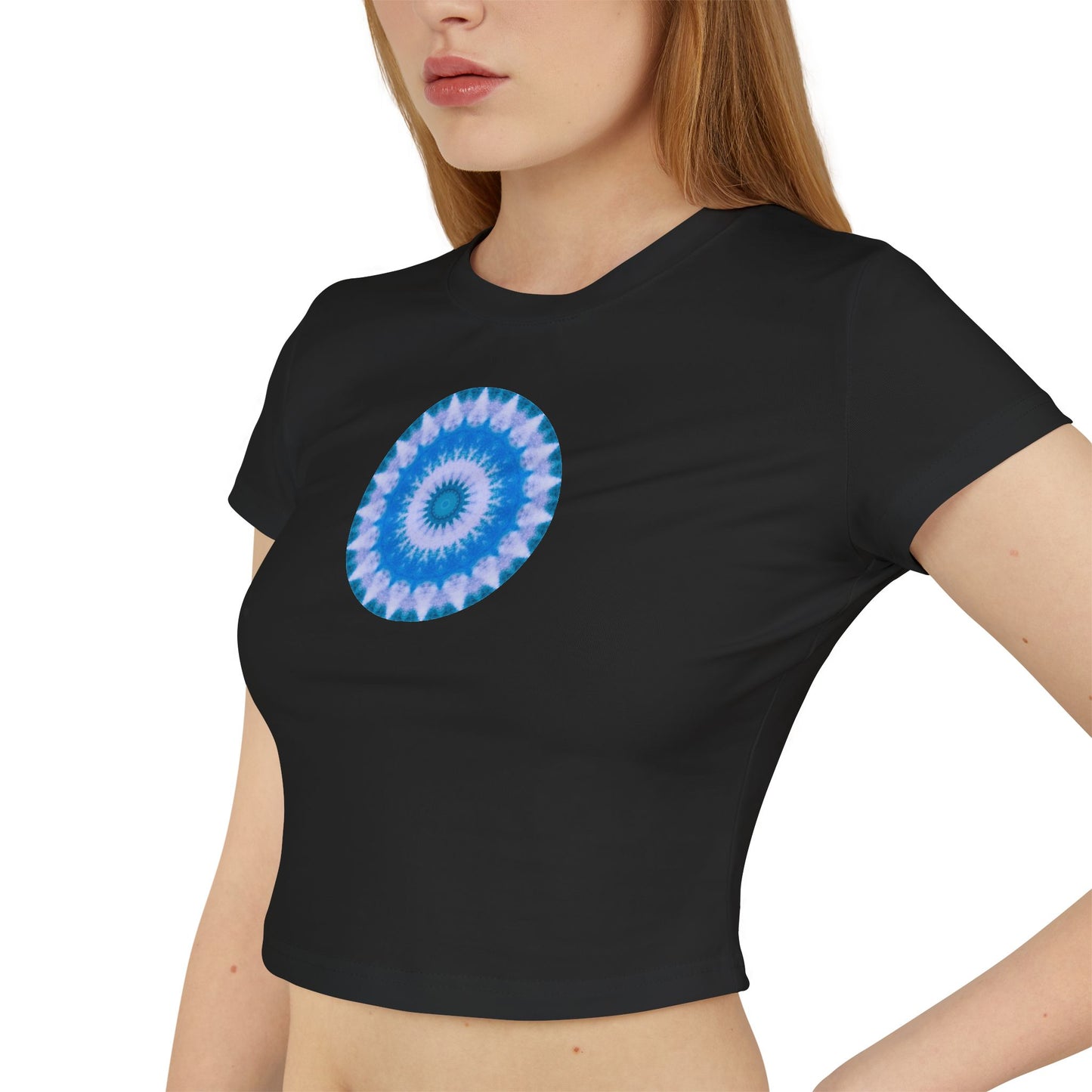 Women's "E-VEIL EYE" Cymatic Print Baby Tee