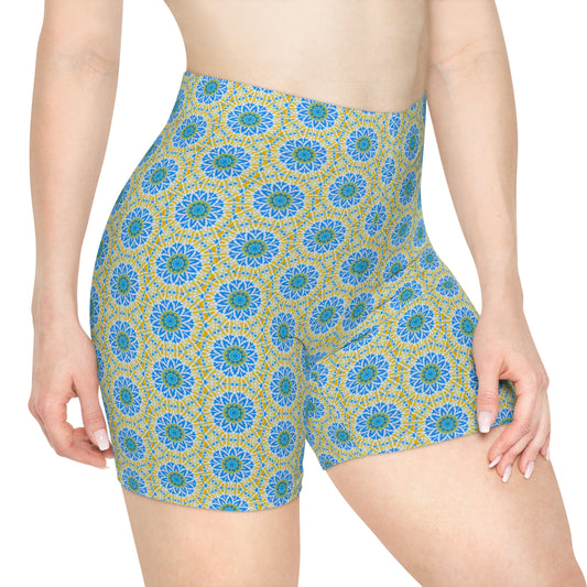 Women's Cymatic AOP Biker Shorts (GETA)