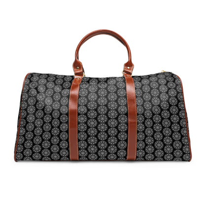 Noir STMPUNK Cymatic Aop Waterproof Pu Travel Bag (Black)