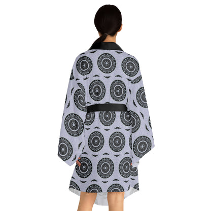 Women’s "MAYA" Cymatic Print Long Sleeve Kimono Robe