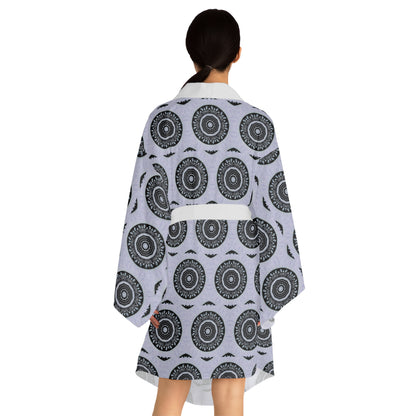 Women’s "MAYA" Cymatic Print Long Sleeve Kimono Robe