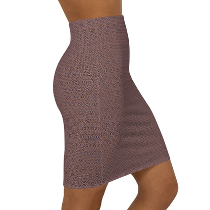 Women's Mid-Waist AOP Pencil Skirt (E-CLPS)