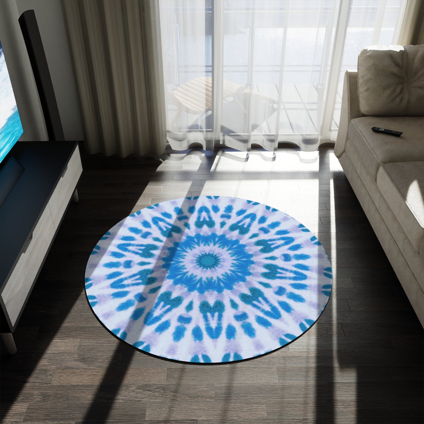 Kaleido47 Cymatic Round Rug (E-VEIL EYE)