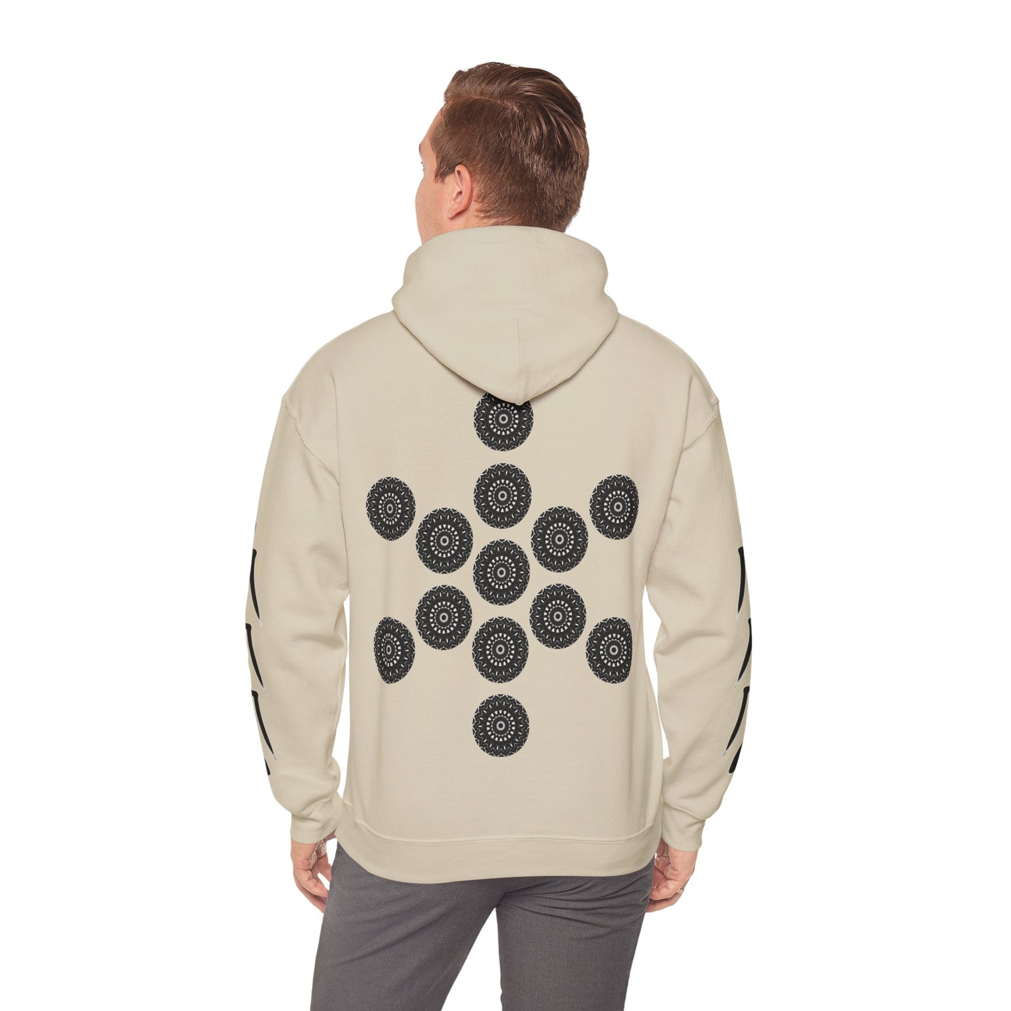 Men's 3ETD Noir "TRIBAL" Cymatic Print Hoodie