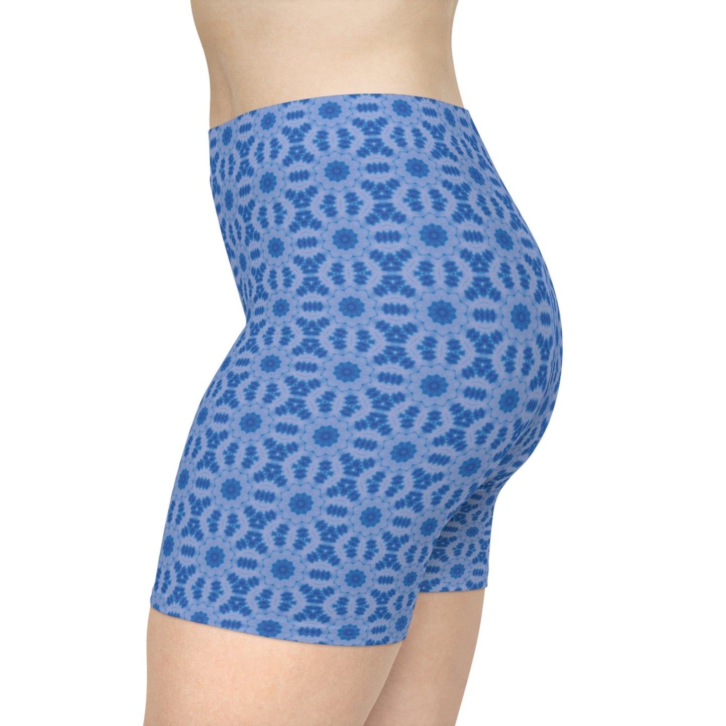 Women's Cymatic AOP Biker Shorts (BLU3DR3AM)