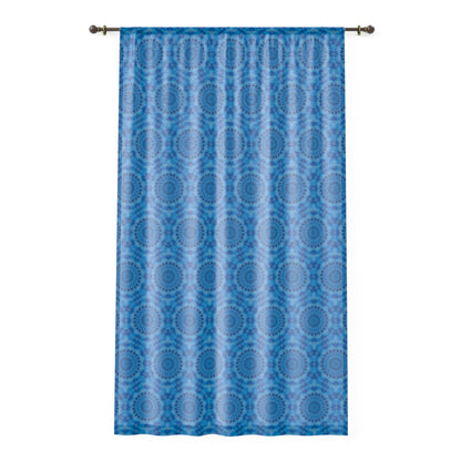 "AVIAN" Cymatic Print Window Curtain - Vibrant Design for Home Decor