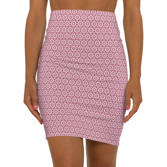 Women's Mid-Waist AOP Pencil Skirt (STAR'ED)