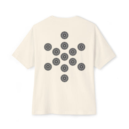 3ETD "MAYA" Cymatic Print Oversized Boxy T Shirt (FOL)