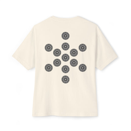 3ETD "MAYA" Cymatic Print Oversized Boxy T Shirt (FOL)