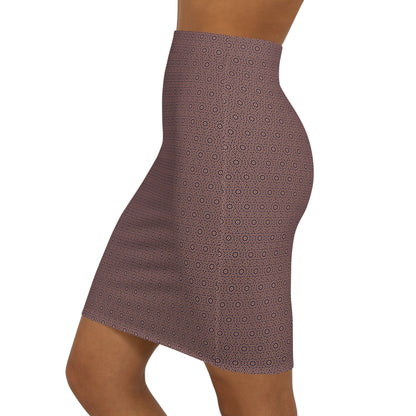 Women's Mid-Waist AOP Pencil Skirt (E-CLPS)