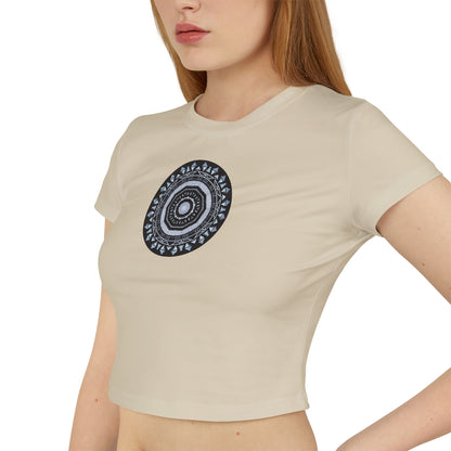 Women's "MAYA" Cymatic Print Baby Tee