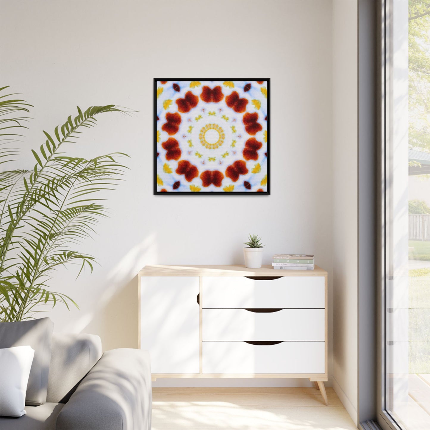 "MOSAIC" Matte Canvas, Black Frame