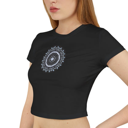 Women's "MAYA" Cymatic Print Baby Tee