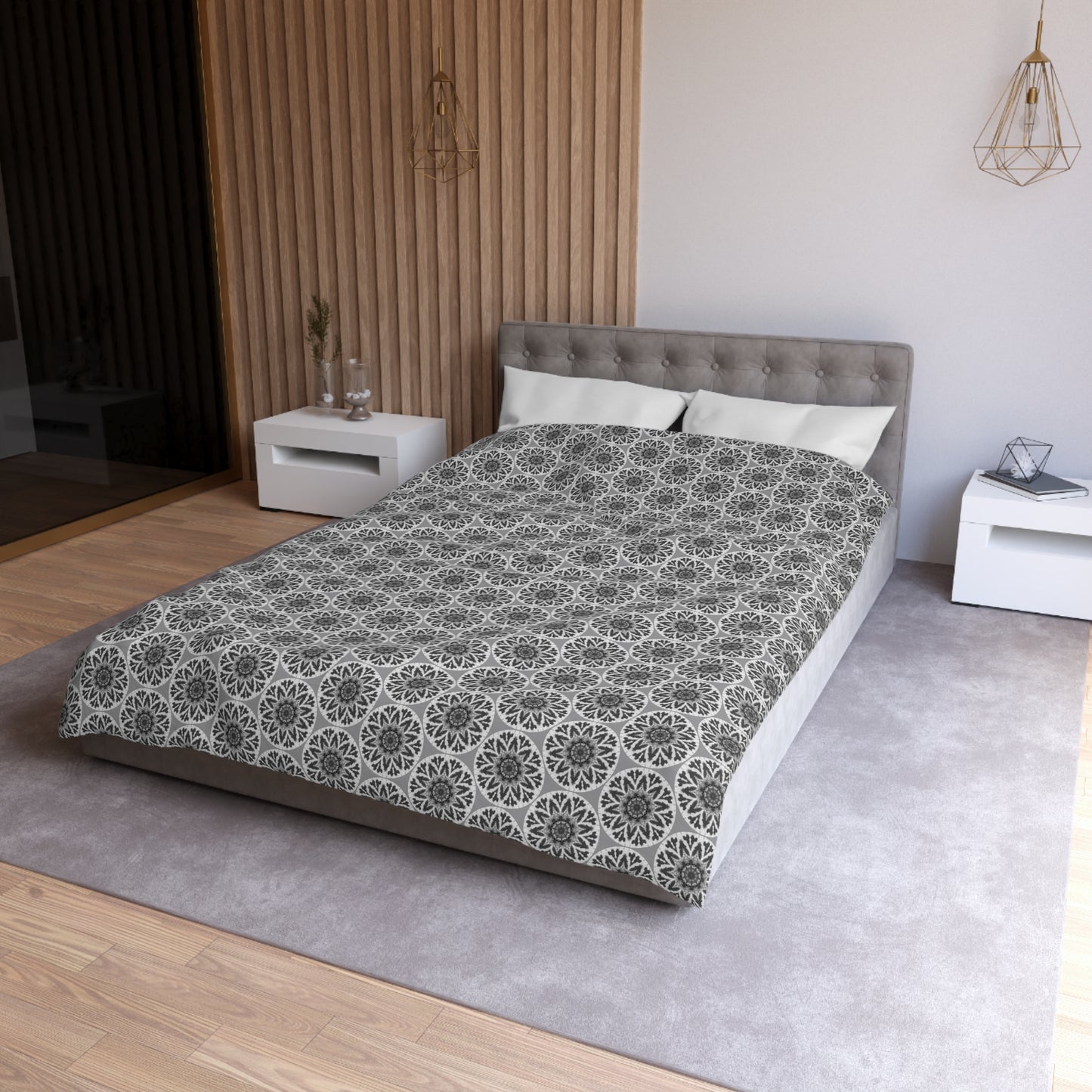 "GETA" Cymatic Duvet Cover (Grey) - Housewarming