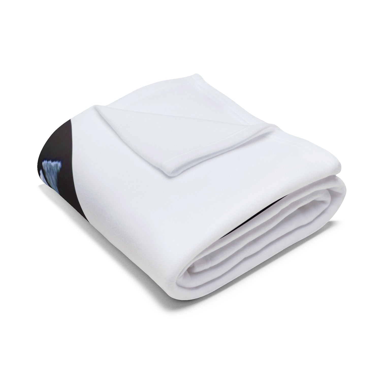 MAYA Cymatic Prt Arctic Fleece Blanket (White)