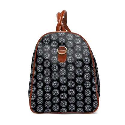 MAYA Cymatic Aop Waterproof Pu Travel Bag (Black)