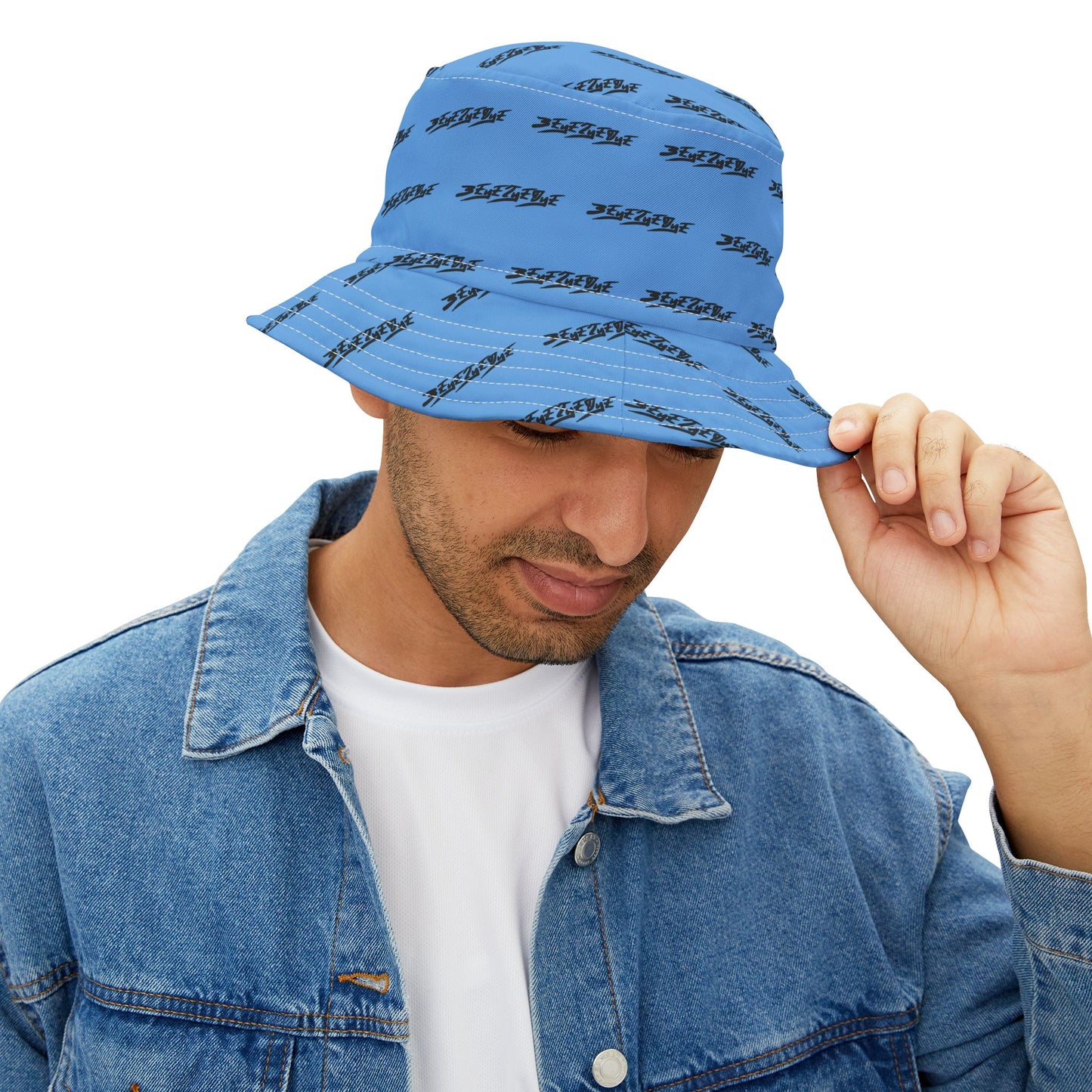 3EyeTyeDye AOP Bucket Hat (Light Blue)