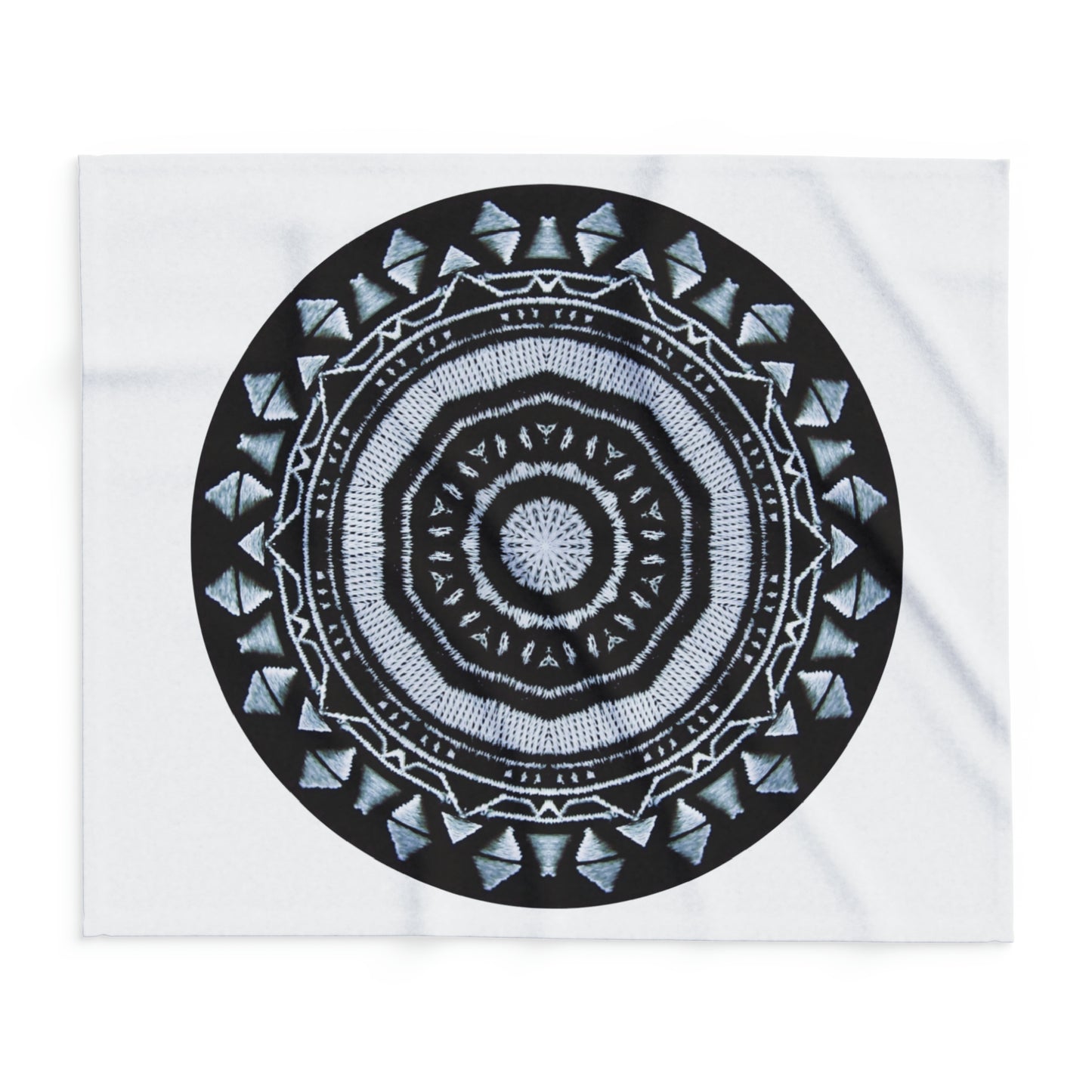 MAYA Cymatic Prt Arctic Fleece Blanket (White)