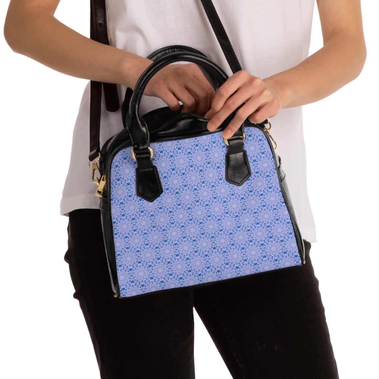 SiRiUS Cymatic Aop Pu Shoulder Handbag