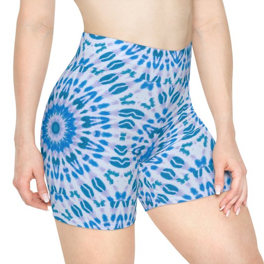 Women's Cymatic AOP Biker Shorts (E-VEIL EYE)