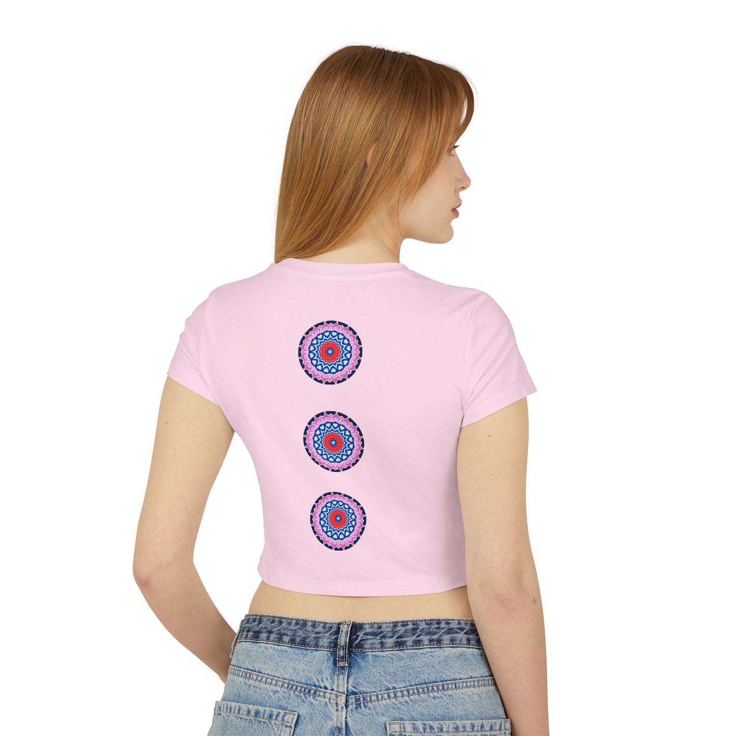 Women's "DECA" Cymatic Print Baby Tee