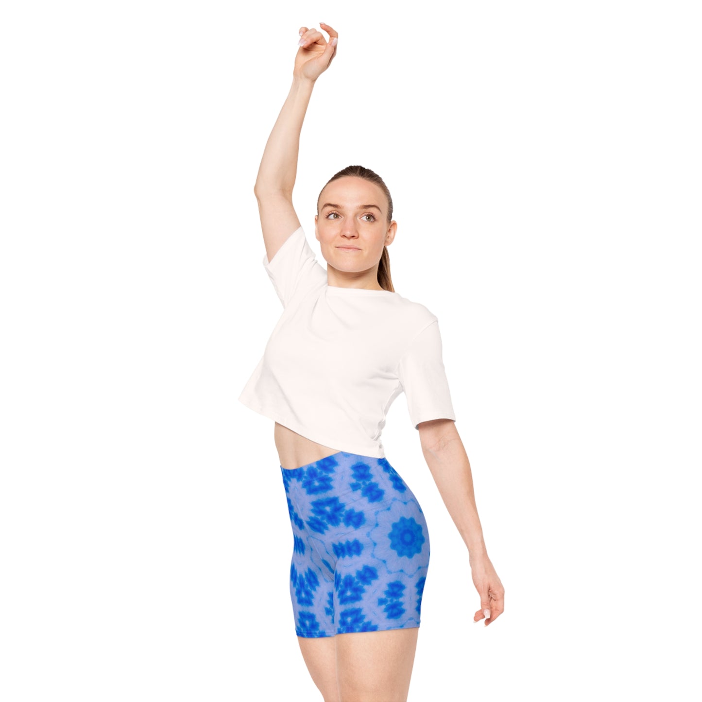 Women's Cymatic AOP Biker Shorts (BLU3DR3AM)